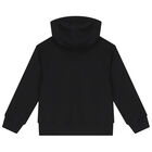 Black Teddy Bear Logo Hooded Top, 1, hi-res