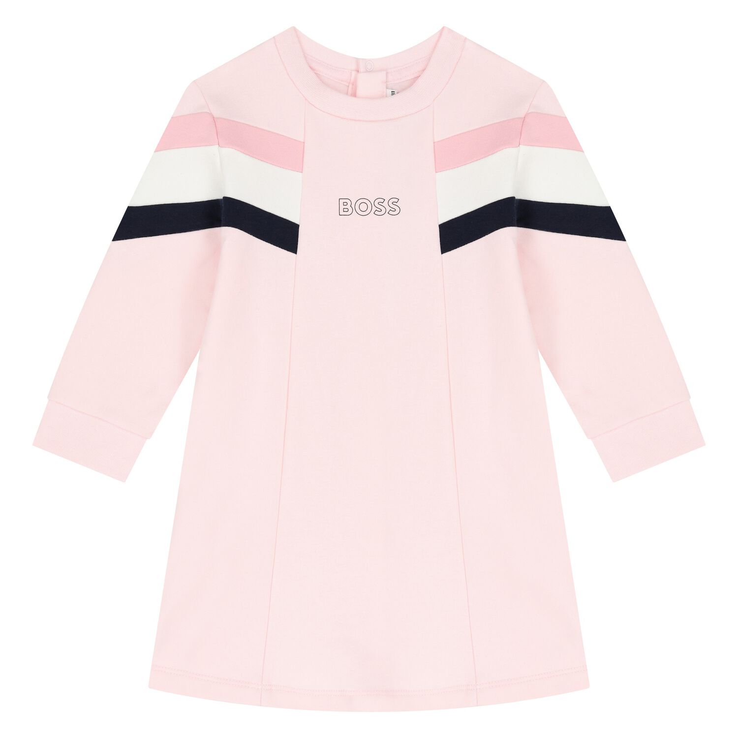 Younger Girls Pink Logo Dress, 1, hi-res