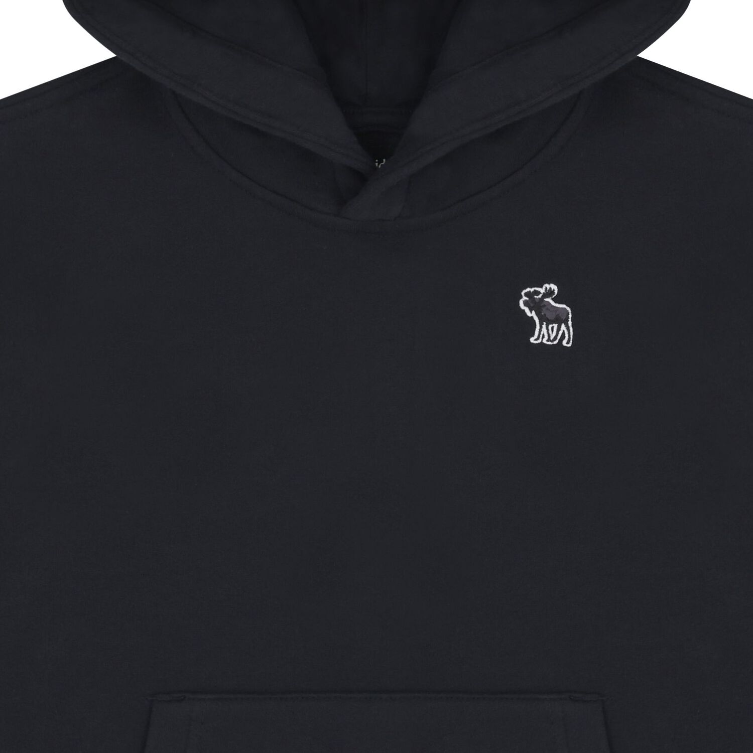 Boys Black Logo Hooded Top, 1, hi-res