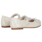 Girls Ivory Bow Shoes, 3, hi-res