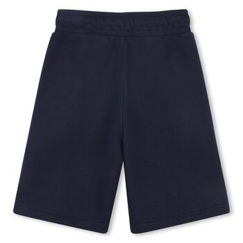 Boys Navy Blue Logo Shorts