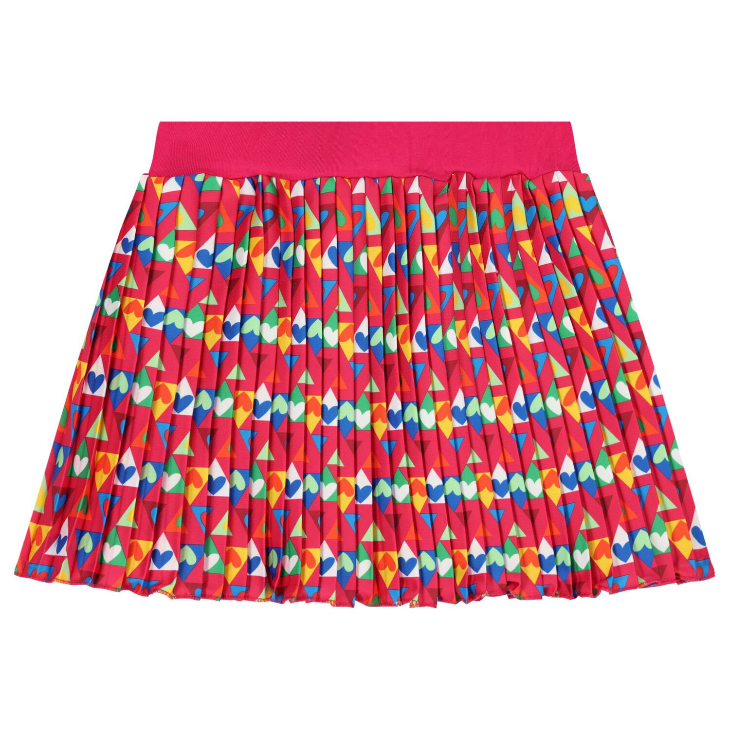 Girls Pink Pleated Skirt, 1, hi-res