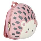 Girls Pink Hedgehog Backpack, 1, hi-res
