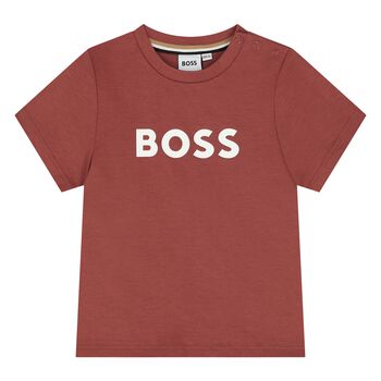 Younger Boys Mini Me Red Logo T-Shirt