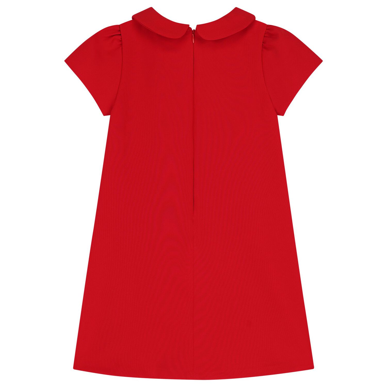 Girls Red Flower Twill Dress, 1, hi-res