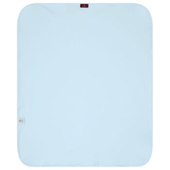 Baby Boys Blue & White Logo Blanket