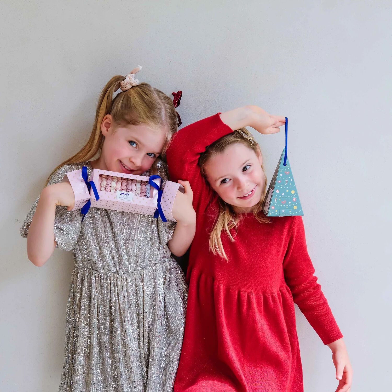 Girls Pink Scrunchie Christmas Cracker, 1, hi-res