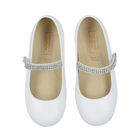Girls Ivory Swarovski Crystal Shoes, 1, hi-res