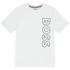 Boys White Logo T-Shirt, 3, hi-res