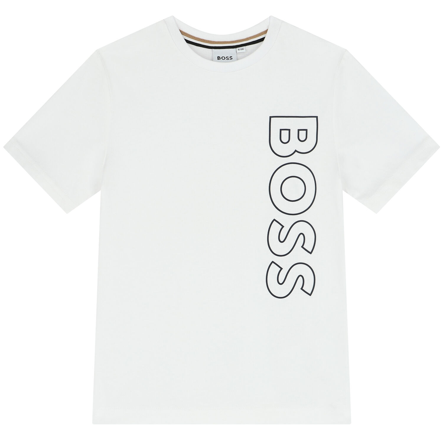 Boys White Logo T-Shirt, 3, hi-res