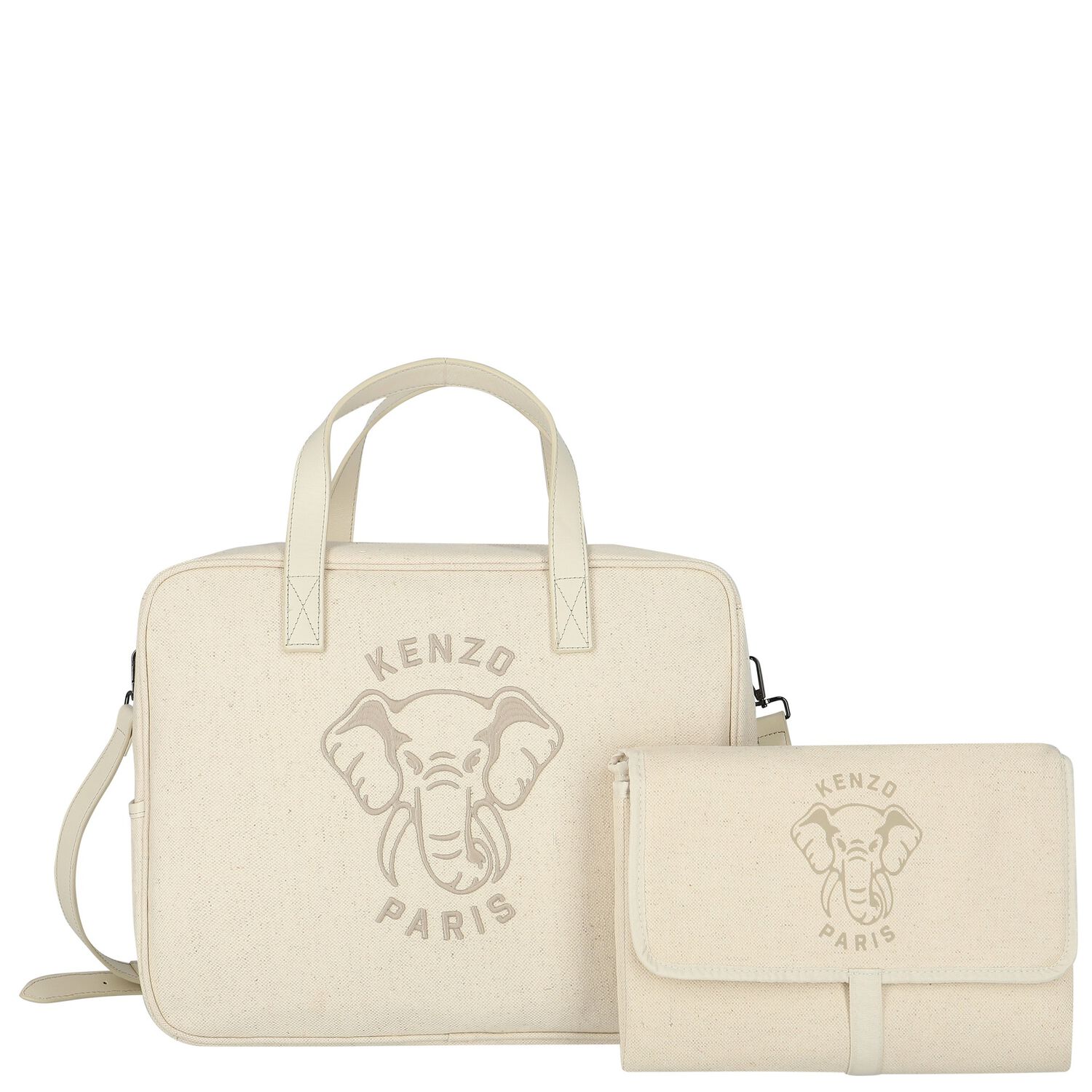 Ivory Elephant Logo Baby Changing Bag, 1, hi-res