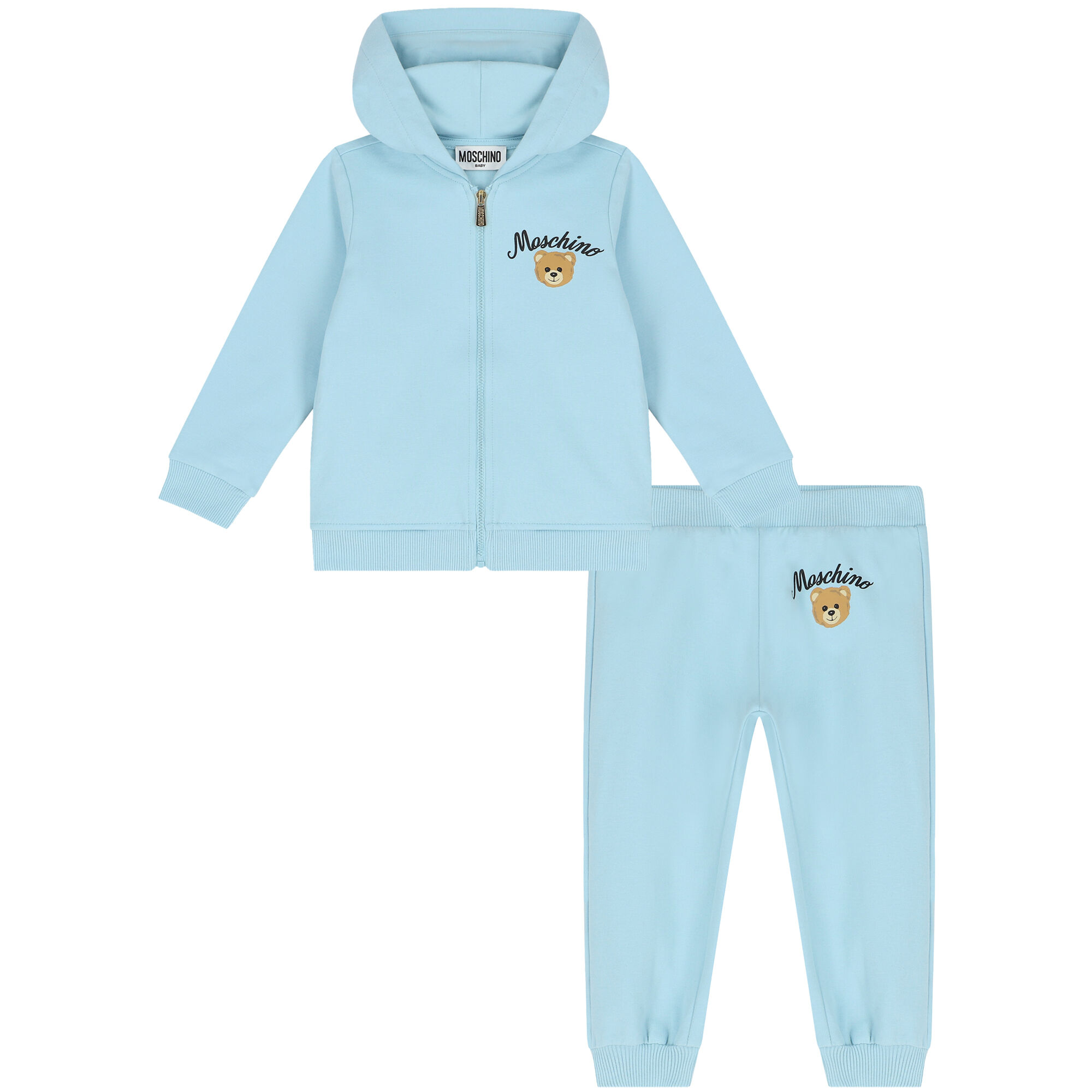 Moschino Blue Teddy Bear Logo Tracksuit Junior Couture UK