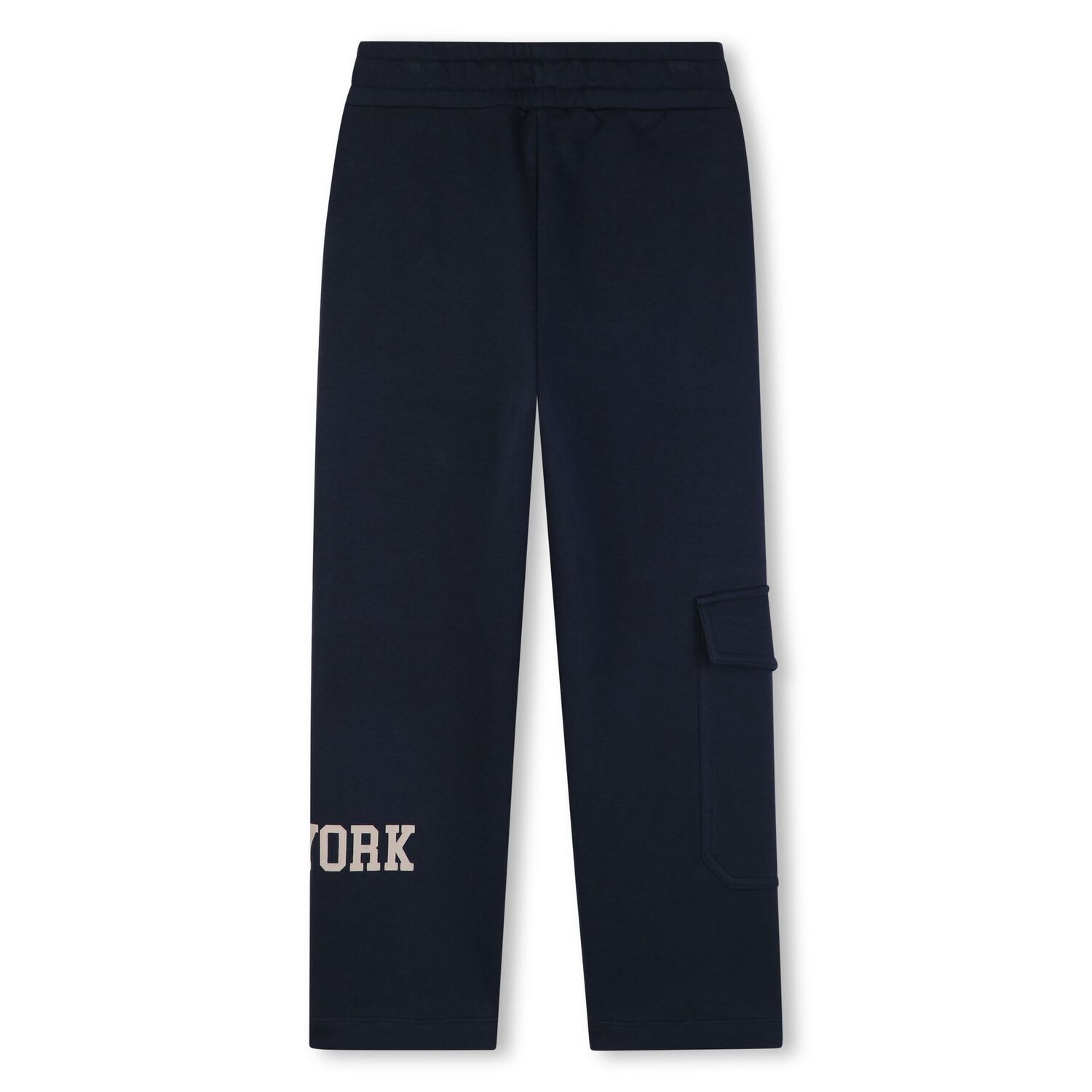 Boys Navy Blue Logo Cargo Trousers, 2, hi-res