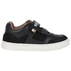 Boys Black Logo Trainers, 1, hi-res