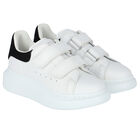 White & Black Logo Trainers, 2, hi-res