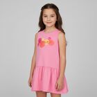 Girls Pink Logo Dress, 2, hi-res