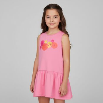 Girls Pink Logo Dress
