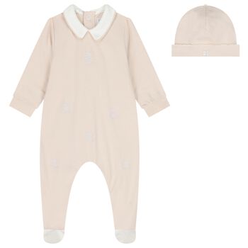 Baby Boys Beige Teddy Bear Babygrow Set