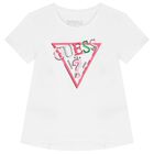 Girls White Logo T-Shirt, 1, hi-res