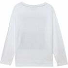 Boys White Logo Long Sleeved Top, 1, hi-res