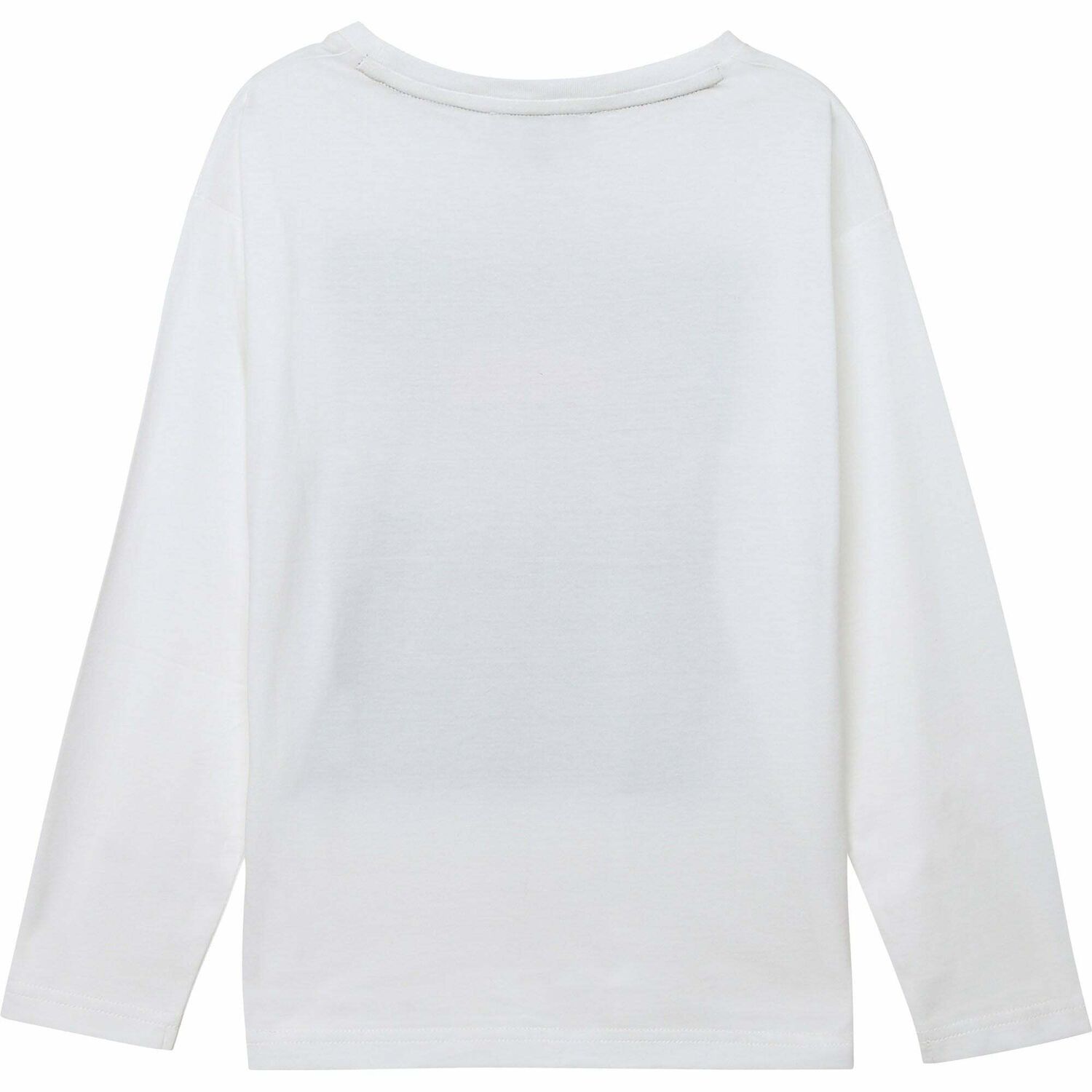 Boys White Logo Long Sleeved Top, 1, hi-res image number null