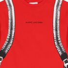 Boys Red Logo Backpack Long Sleeve Top, 1, hi-res