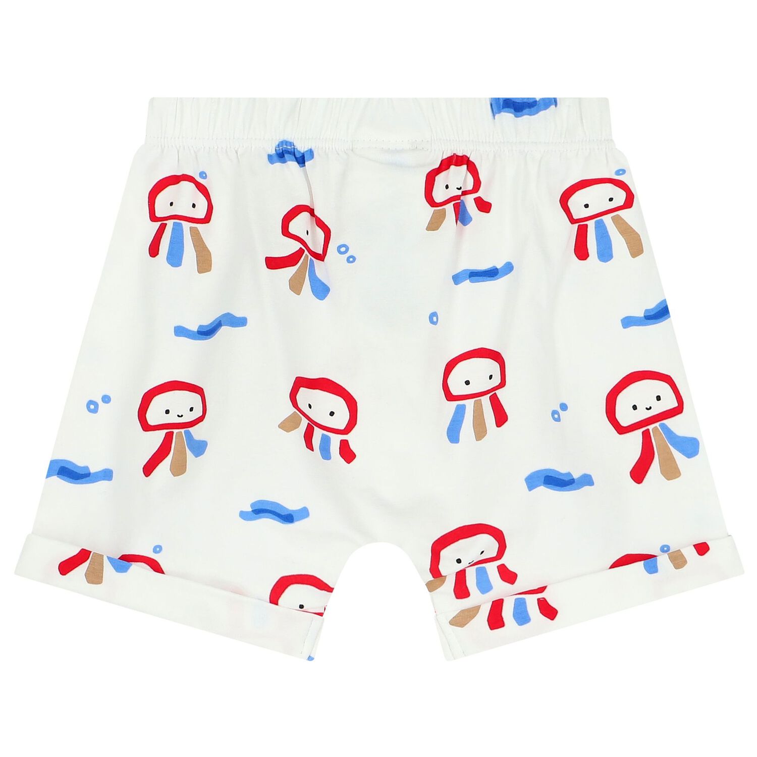 Baby Boys White, Red & Blue Shorts Set, 1, hi-res