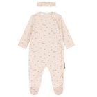 Baby Girls Beige Heart Babygrow Gift Set, 2, hi-res
