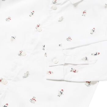 Younger Boys White Long Sleeve Shirt