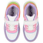 Girls White & Purple Colourblock Trainers, 1, hi-res