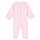 Girls Pink Logo Babygrow, 1, hi-res
