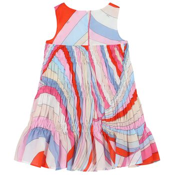 Girls Multi-Coloured Iride Pleated Dress