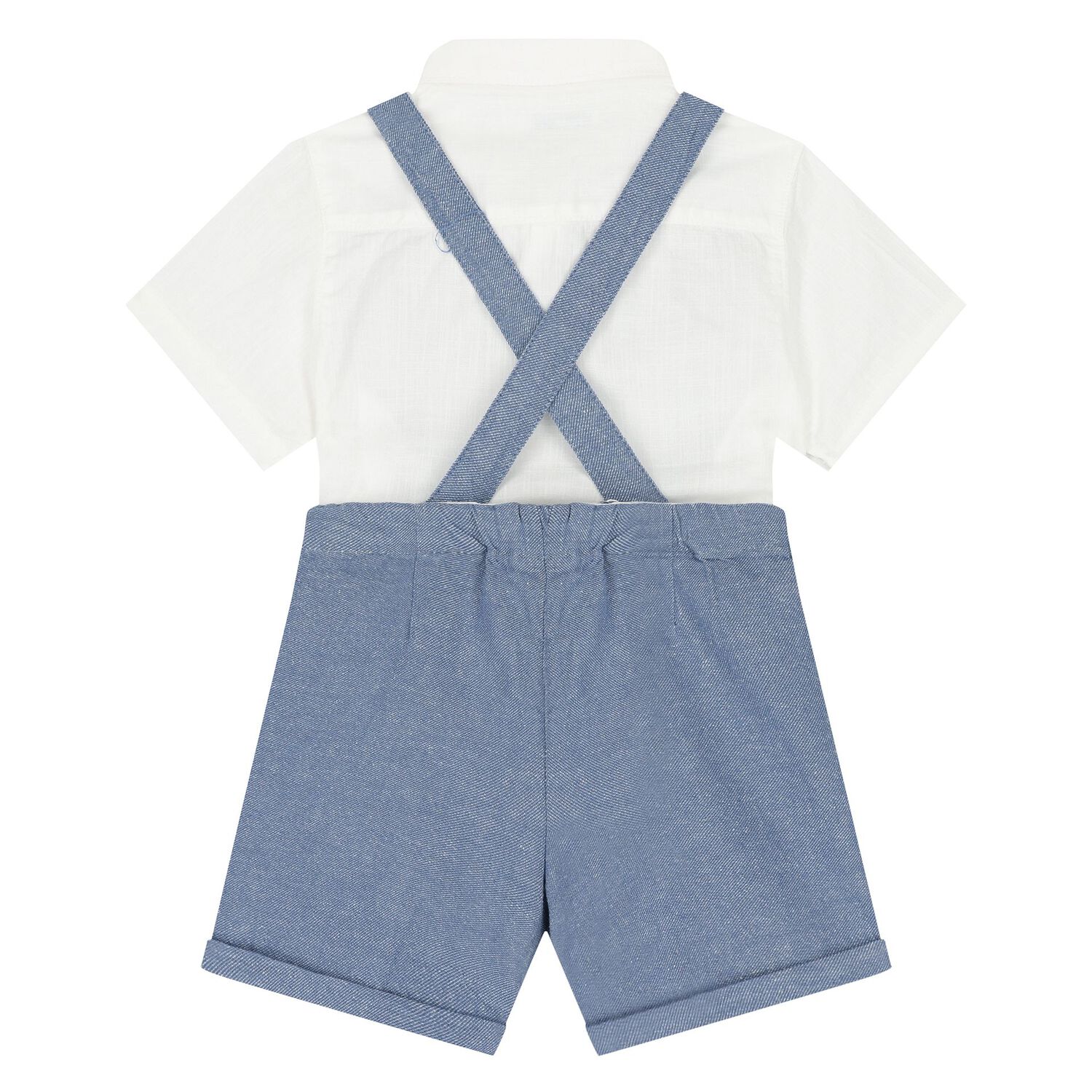 Younger Boys White & Blue Shorts Set, 2, hi-res image number null