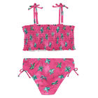 Girls Pink Palm Tree Bikini, 1, hi-res