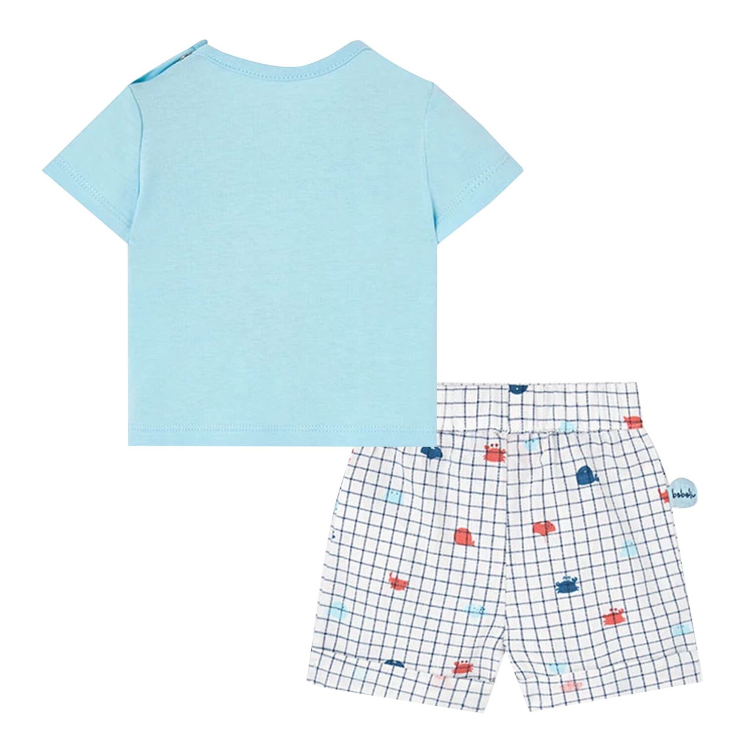 Younger Boys Blue & Ivory Shorts Set, 1, hi-res image number null