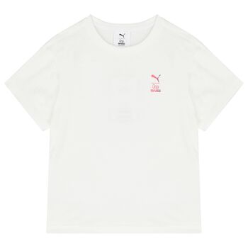 Girls Ivory Hello Kitty Logo T-Shirt