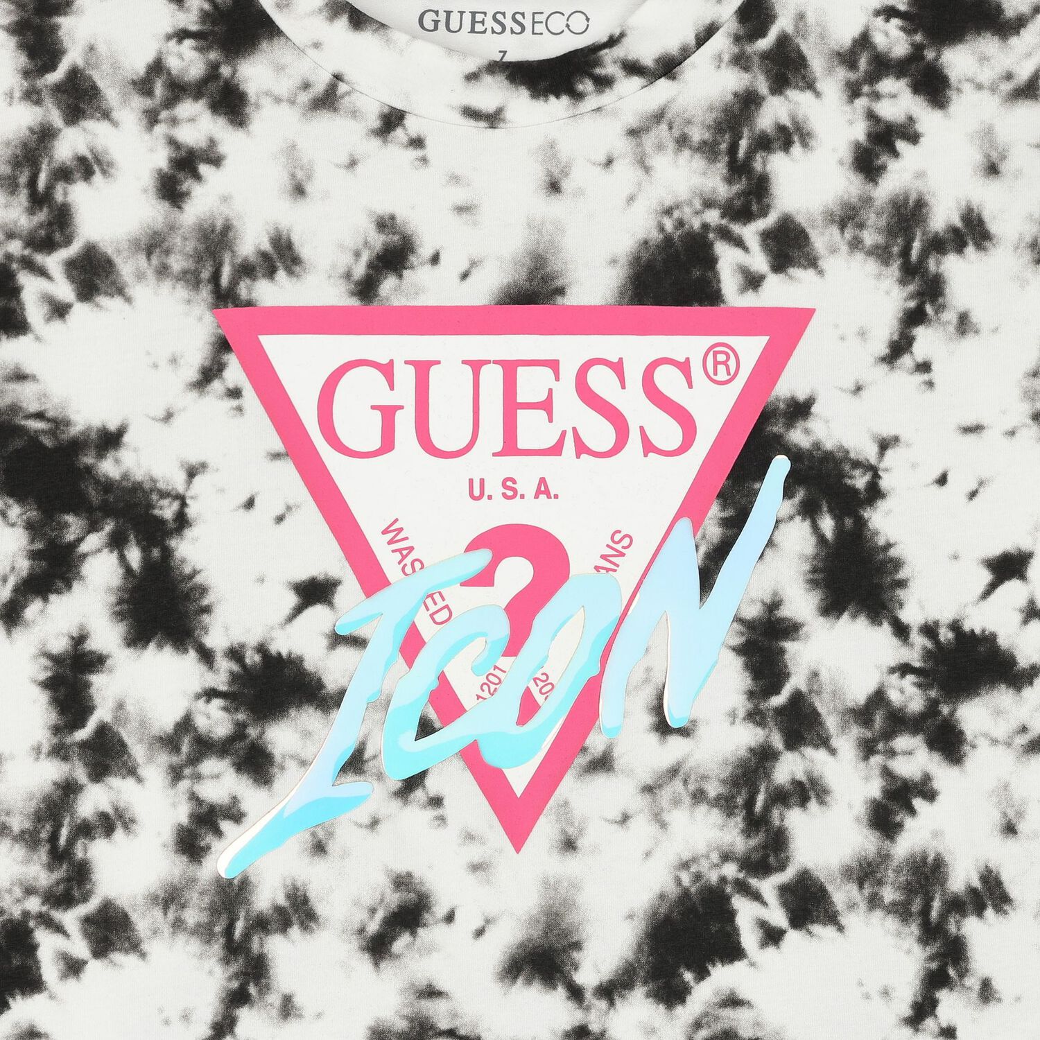 Girls White & Black Logo T-Shirt, 2, hi-res