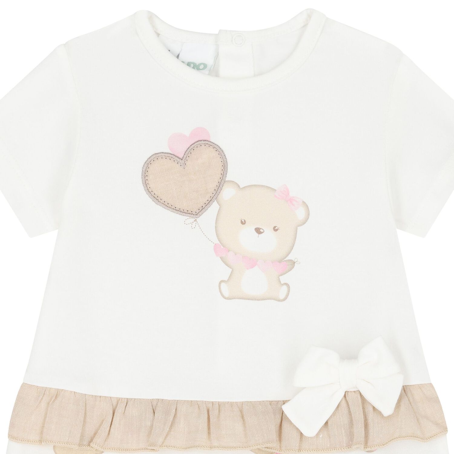 Baby Girls Ivory & Beige Rompers ( 2-Pack ), 1, hi-res