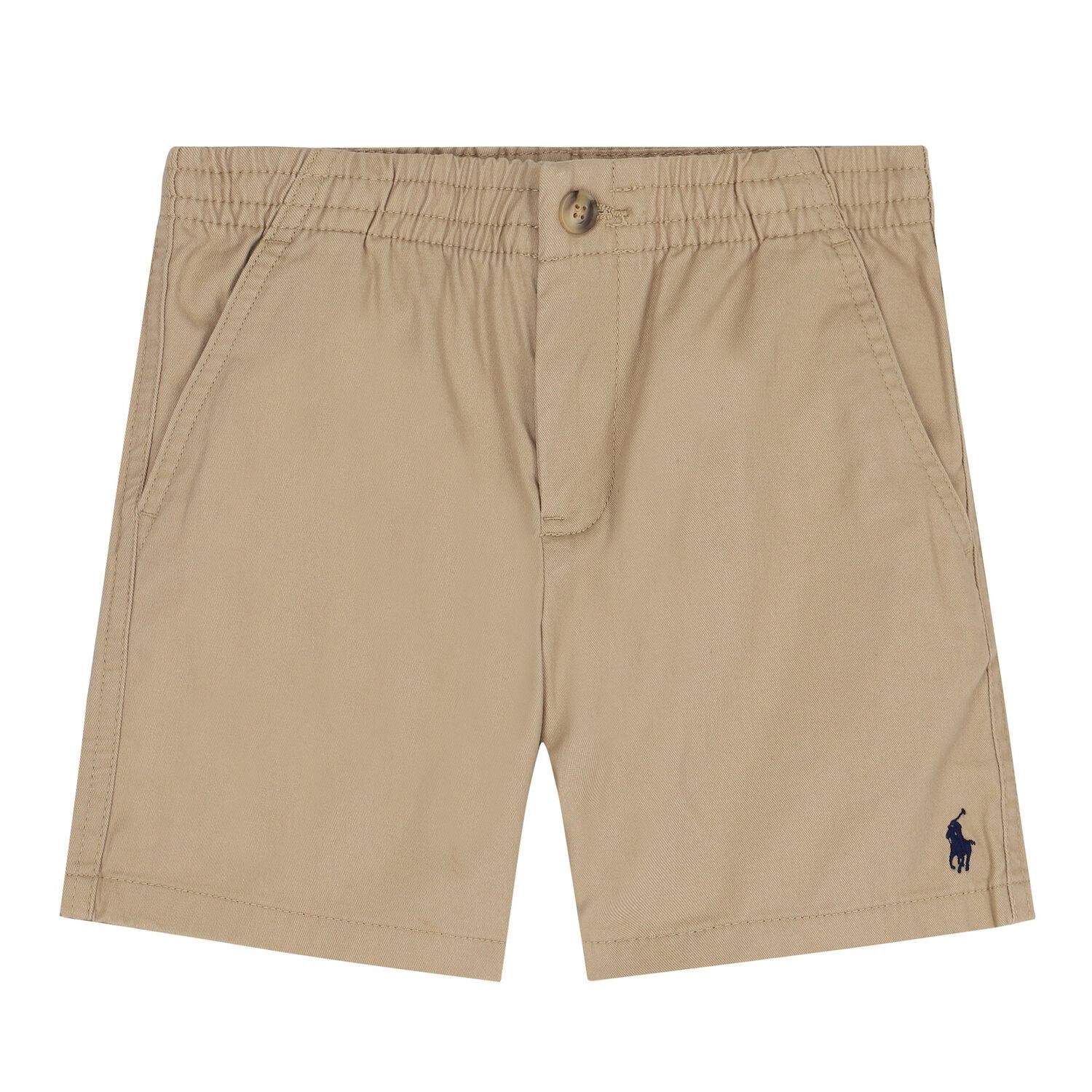 Boys Beige Logo Shorts, 2, hi-res