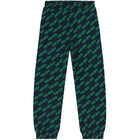Boys Navy & Green Logo Joggers, 1, hi-res
