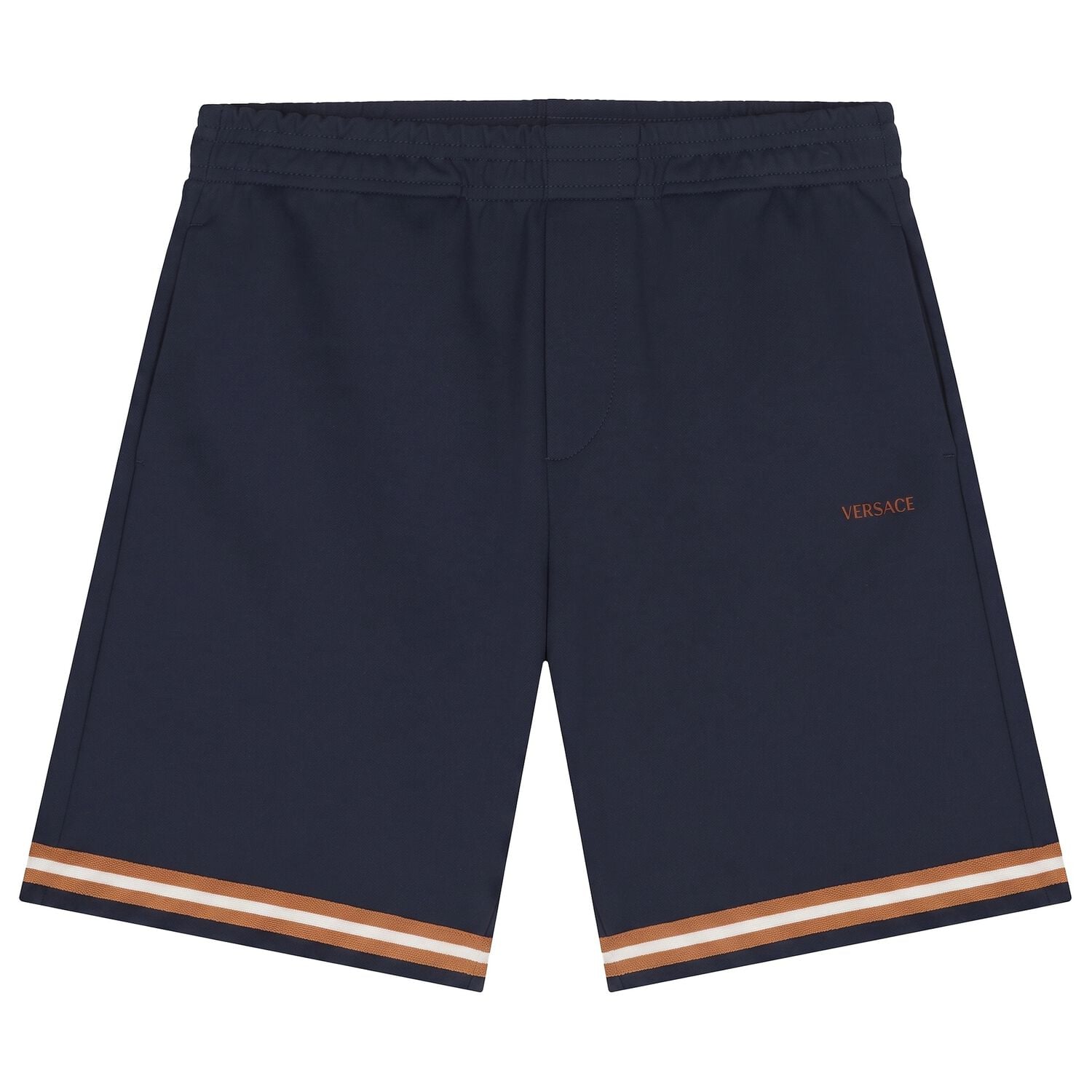 Boys Navy Blue Logo Shorts, 1, hi-res