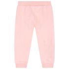 Younger Girls Pink Logo Joggers, 1, hi-res