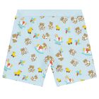 Blue Teddy Bear Logo Shorts Set, 1, hi-res