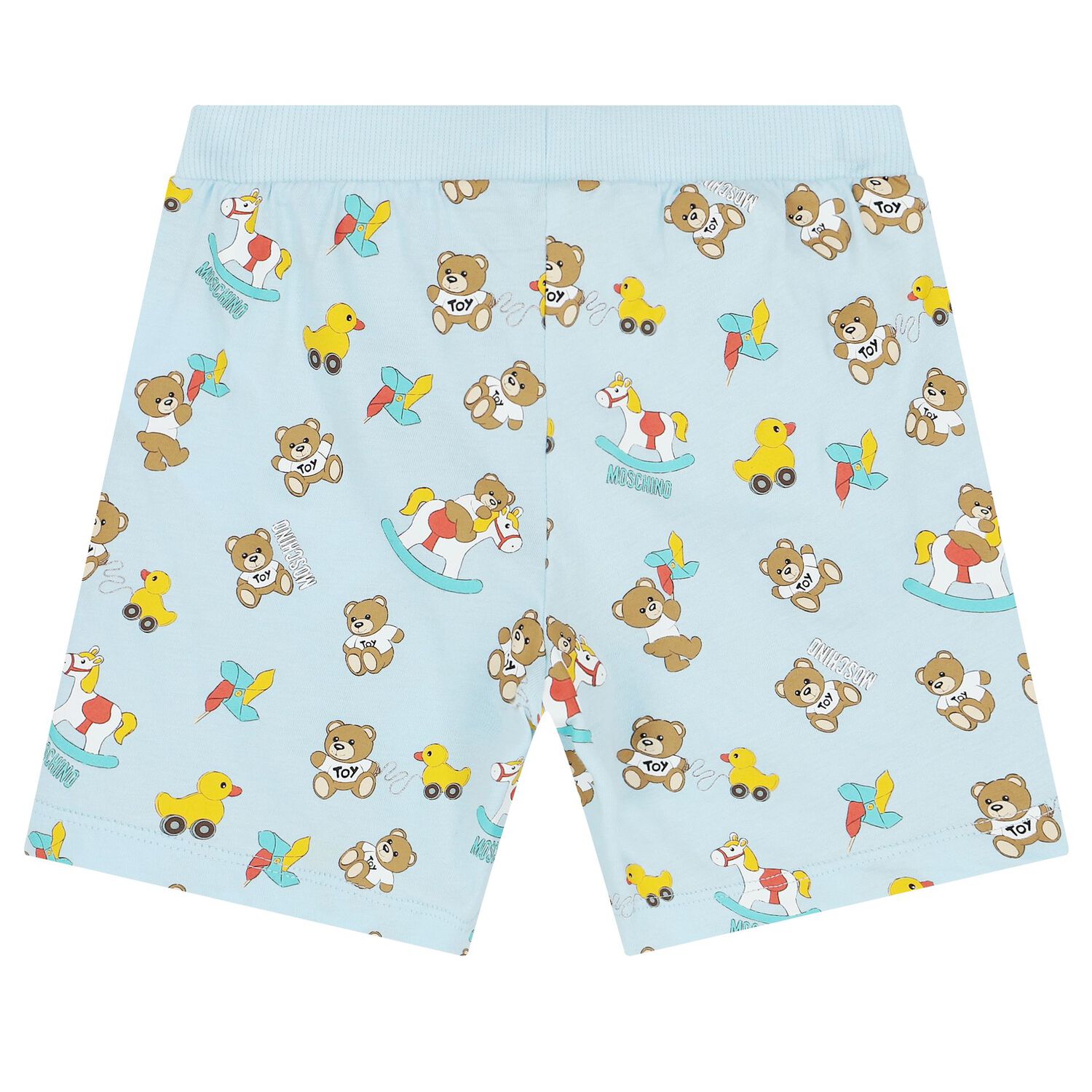 Blue Teddy Bear Logo Shorts Set, 1, hi-res