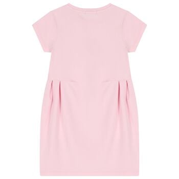 Girls Pink Necklace Logo Dress