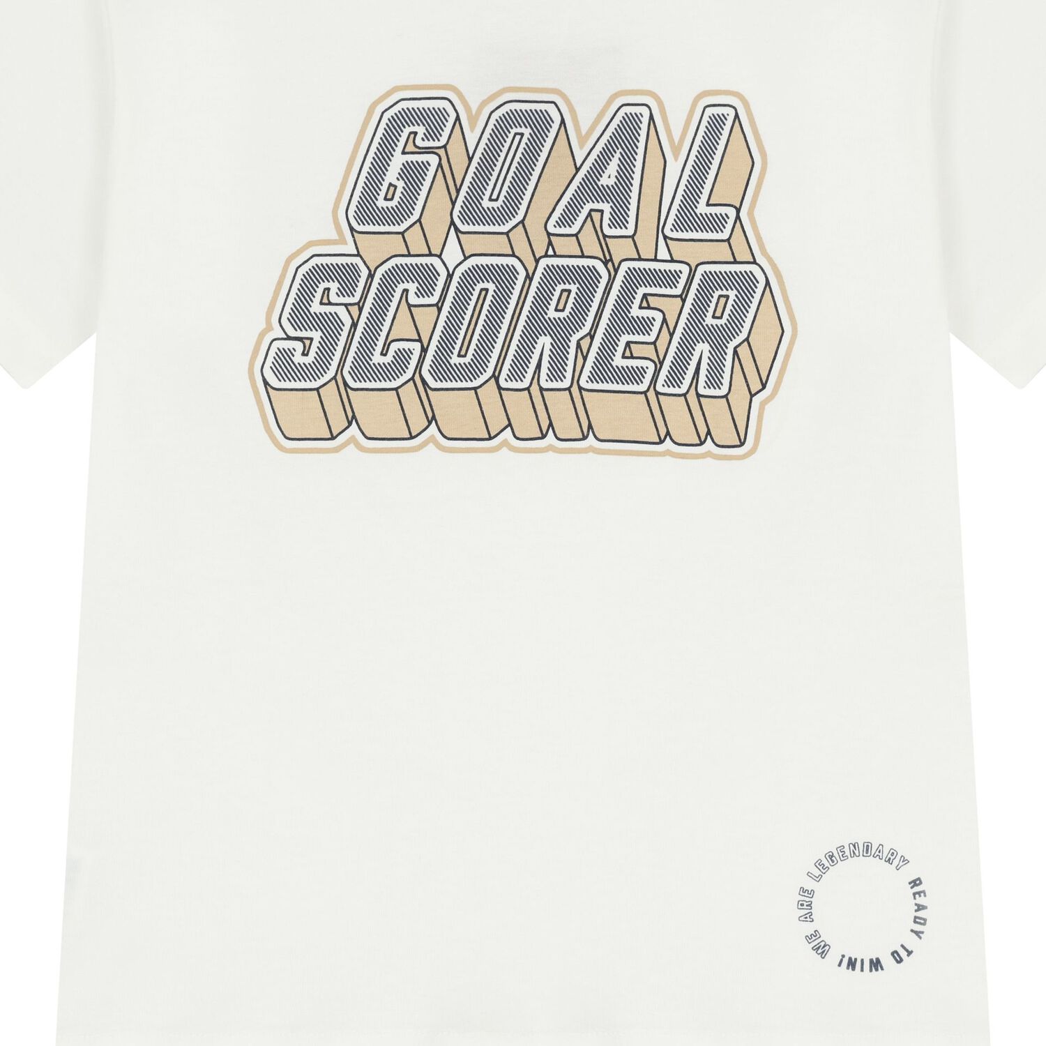 Boys White & Beige Shorts Set, 1, hi-res