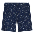 Boys Ivory & Navy Logo Shorts Set, 2, hi-res