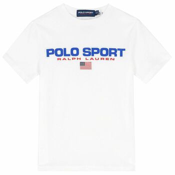 Ralph Lauren Boys White Logo T-Shirt, 1 Boys White Logo T-Shirt