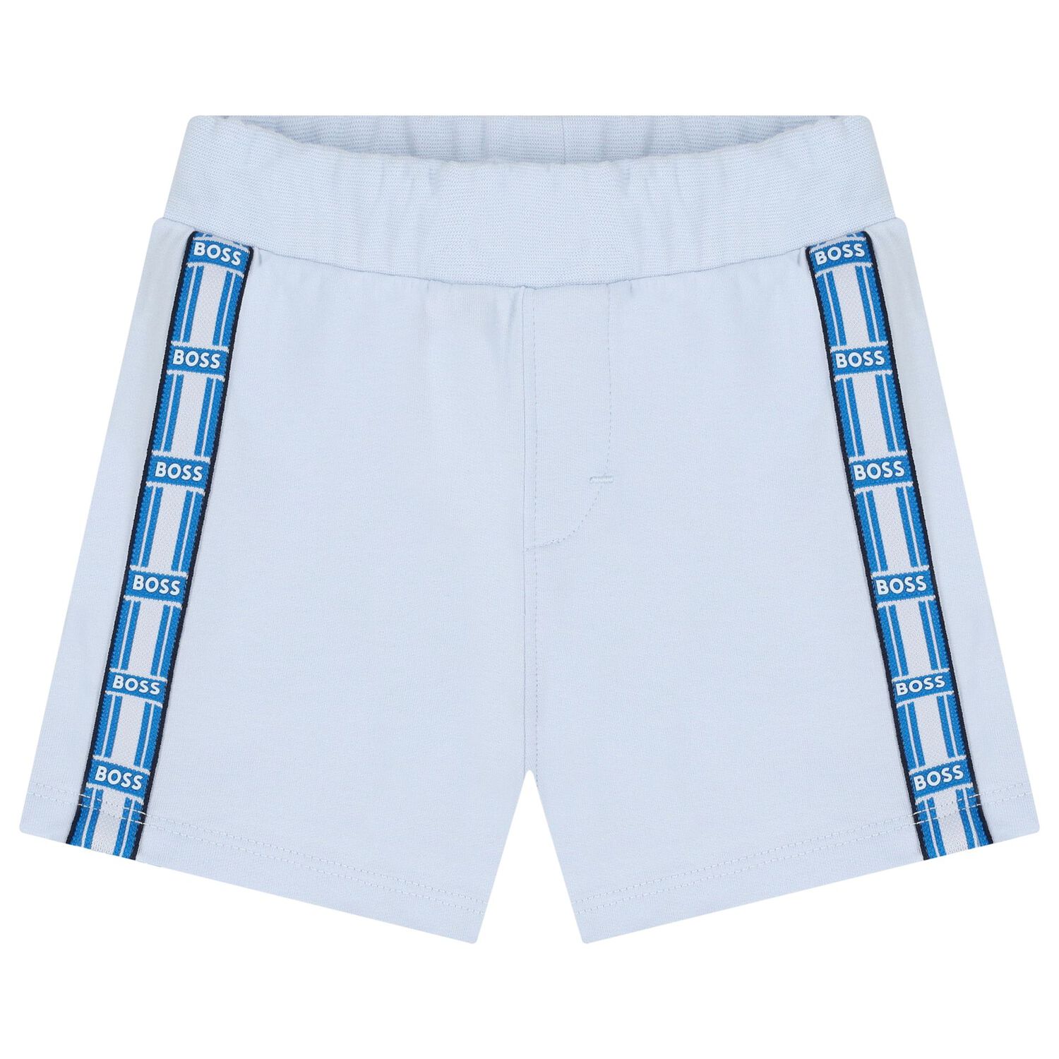 Baby Boys White & Blue Logo Shorts Set, 1, hi-res image number null