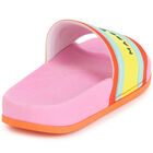 Girls Pink Logo Sliders, 1, hi-res